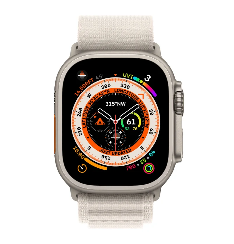 Apple Watch Ultra 2 GPS + Cellular 49mm Natural Titanium Case with Tan Alpine Loop - Medium