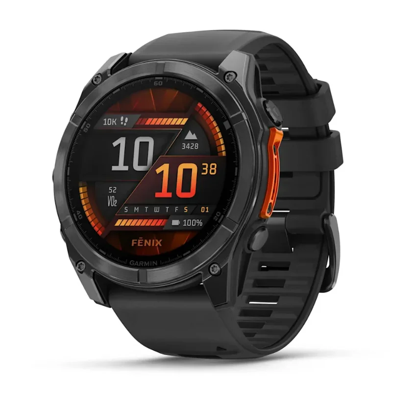 Garmin Fenix 8 AMOLED Display GPS Smartwatch, 47mm, Slate Gray/Black